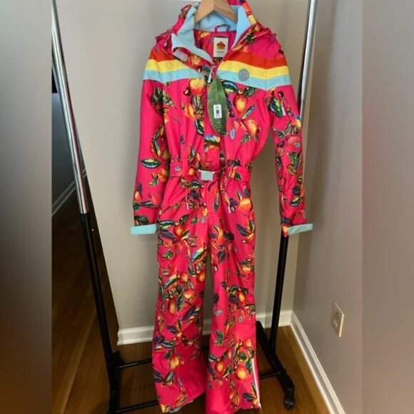 NWT FARM RIO Pink Cashew Ski Jumpsuit - Picture 4 of 9